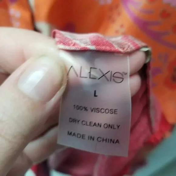 Alexis Beax Blouson-sleeve Printed Crepe Blouse In Orange Blossom L - Picture 6 of 16